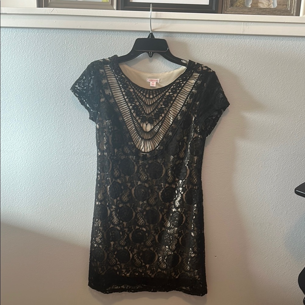 Xhilaration Black Lace Mini Dress